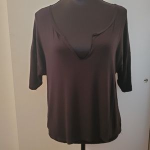Victoria's Secret | Black Split-neck Tee
